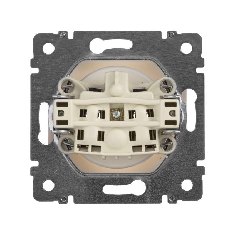 Розетка 1-м СП Valena 16А IP21 без заземл. на винтах механизм бел. IEK 774416