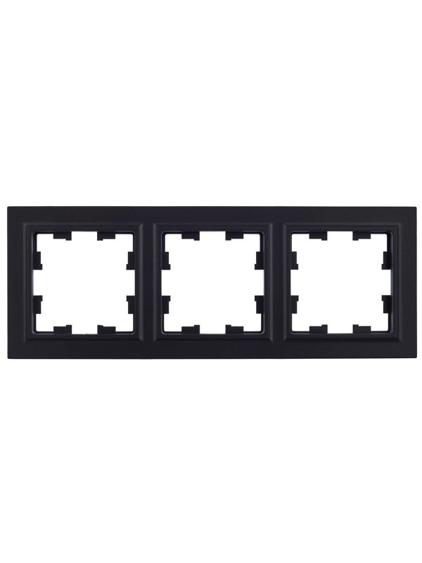 Рамка 3-м BRITE РУ-3-БрЧ черн. IEK BR-M32-K02