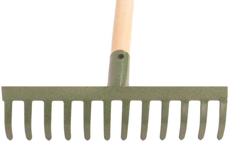 Грабли прямой зуб 12 зубьев с деревянным черенком КУРС 76961