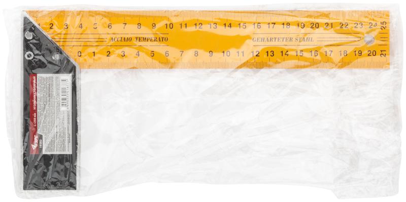 Угольник столярный 250мм желт. КУРС 19382