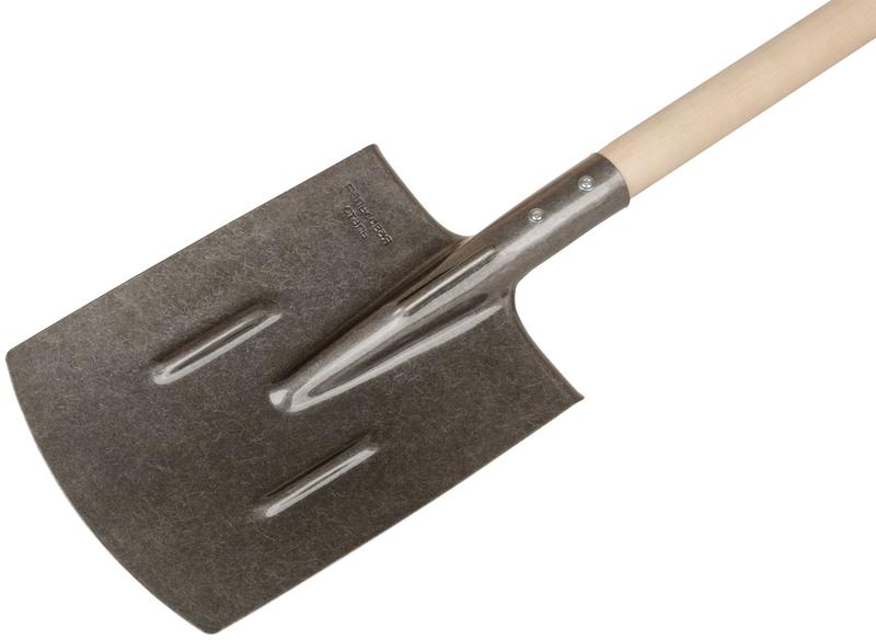 Лопата штыковая прямоугольная 210х385х1440мм V-ручка; деревянный черенок; рельсовая сталь 77191