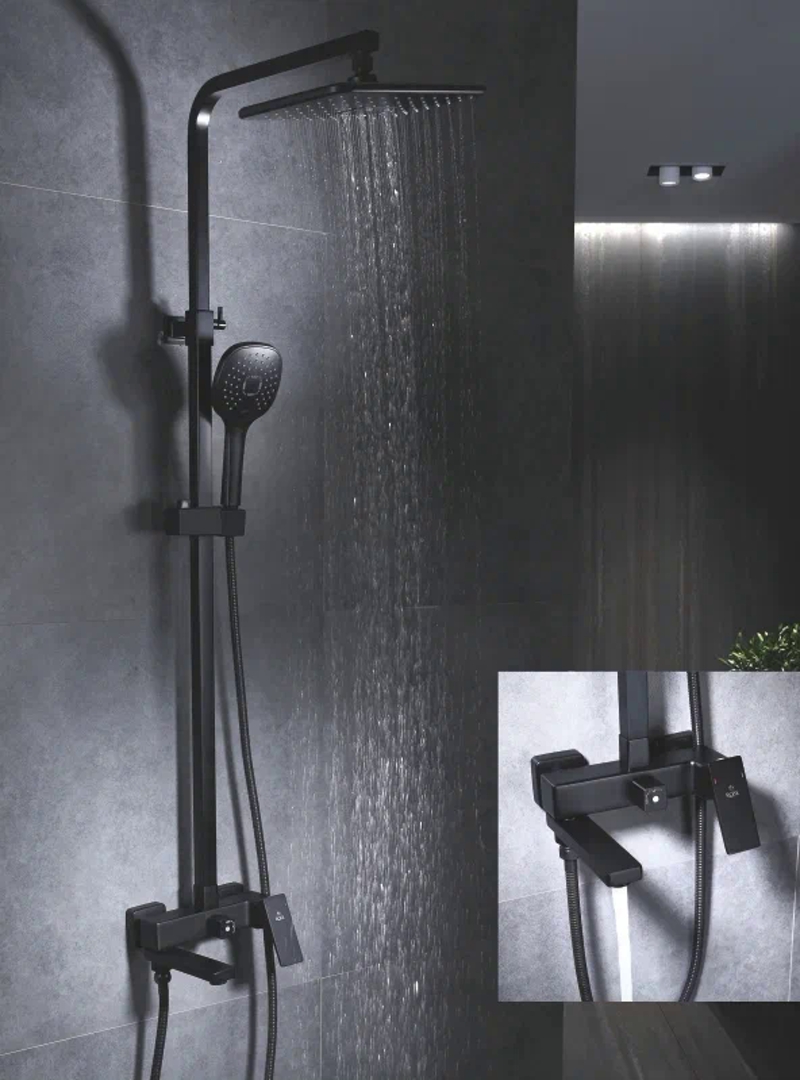 Душевая система Rose R2836H, черный