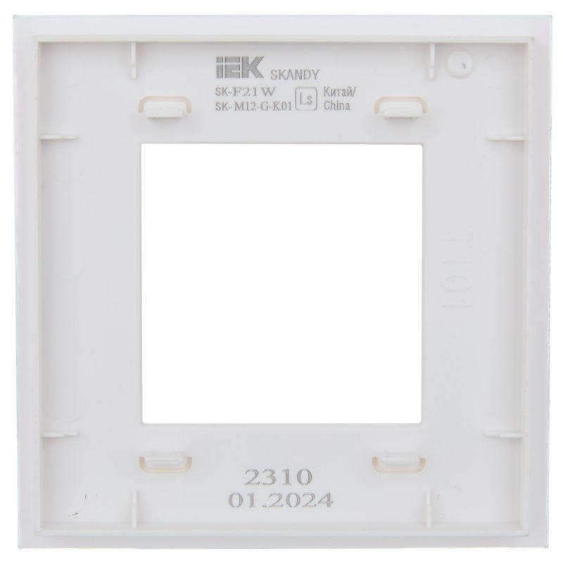 Рамка 1-м SKANDY SK-F21W стекло арктич. бел. IEK SK-M12-G-K01