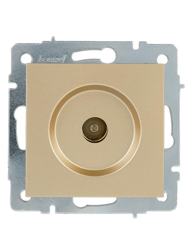Розетка ТВ проходная VESNA зол. LEZARD 742-3688-129