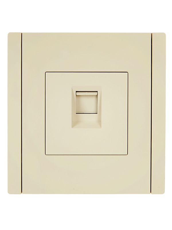 Розетка компьютерная RJ45 кат.5E FORTE&PIANO FP432 ваниль IEK FP-K10-1-K10