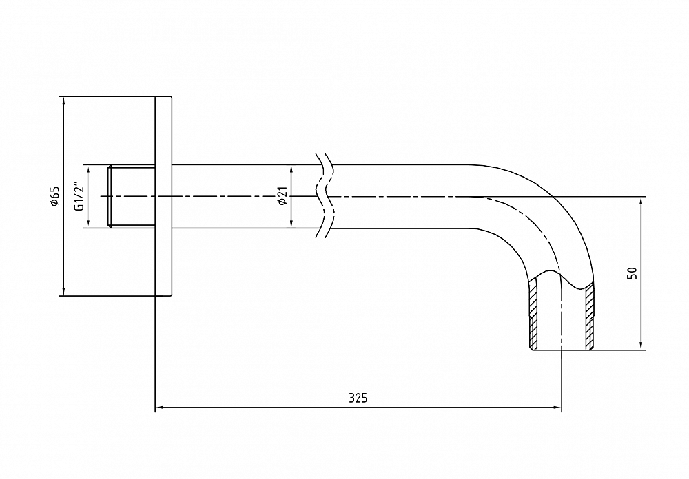 Душевой кронштейн ECA 102126608EX