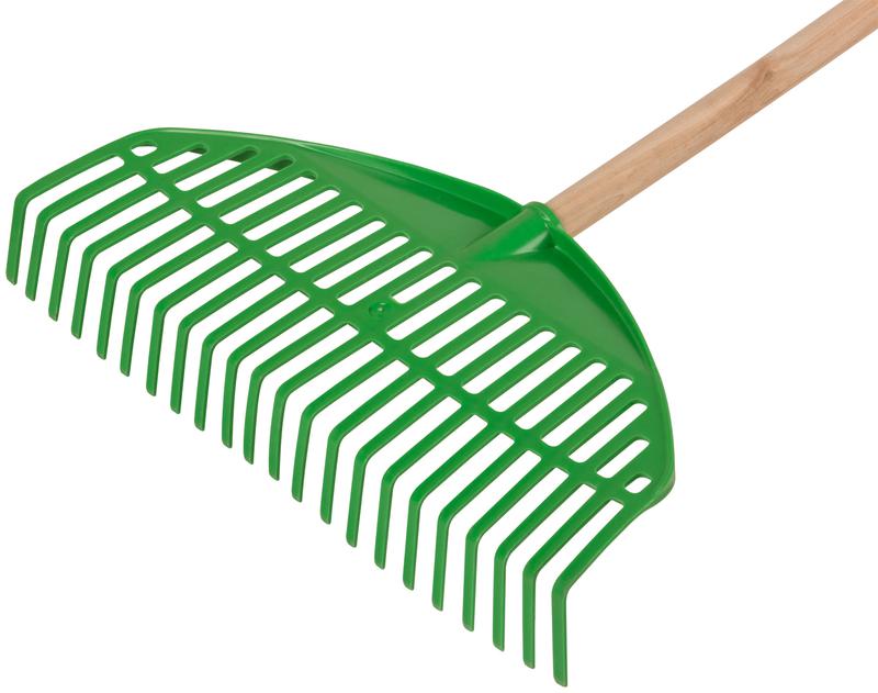 Грабли веерные "Оазис" 22 зуба 440мм с деревянным черенком пластик. 76947