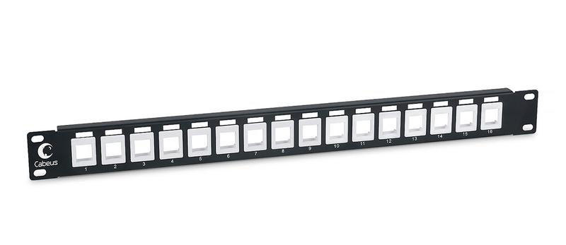 Патч-панель модульная 19дюйм 1U 16 портов для неэкранир. модулей Cabeus 7950c