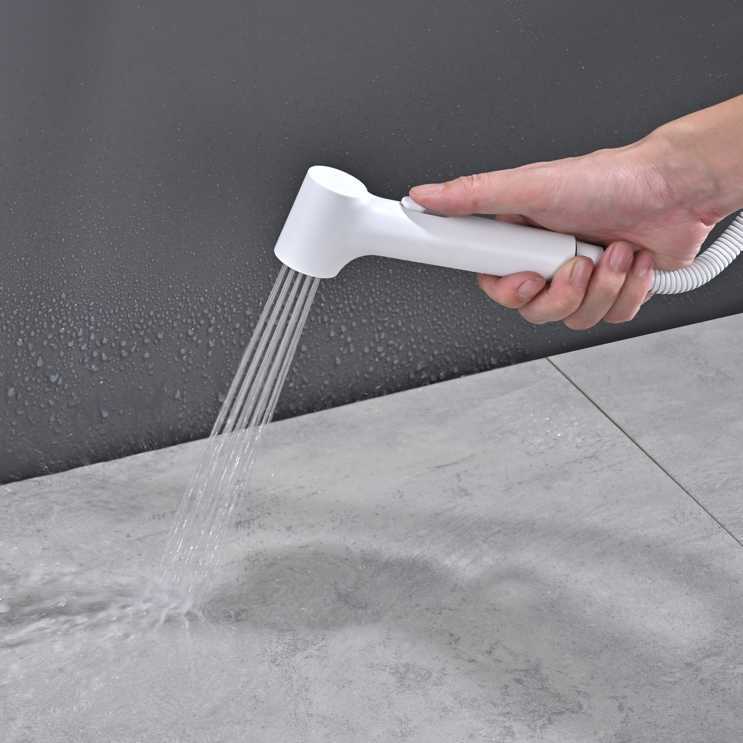 Гигиенический душ со смесителем Rose R235C, белый