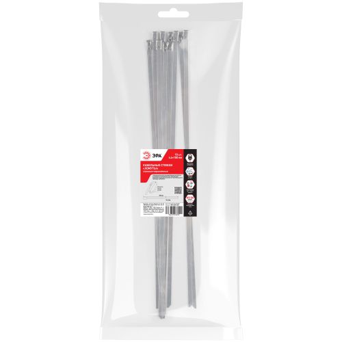 Хомут кабельный 4.6х100 сталь AISI 304 NO-225-245 (уп.10шт) Эра Б0066315