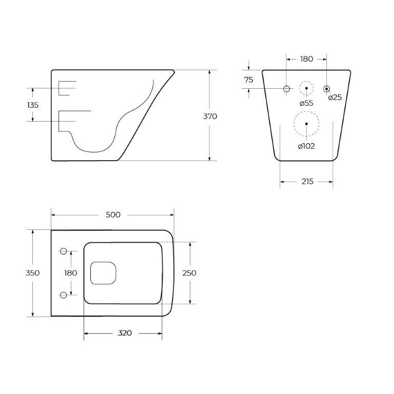 Унитаз подвесной безободковый BelBagno MARMI BB052CHR/BB052SC