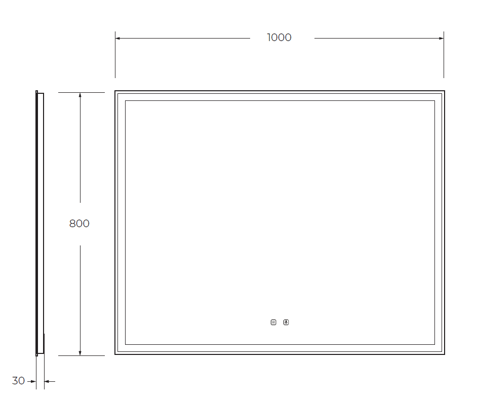 Зеркало голосовым управлением и подогревом BelBagno SPC-GRT-1000-800-LED-TCH-SND
