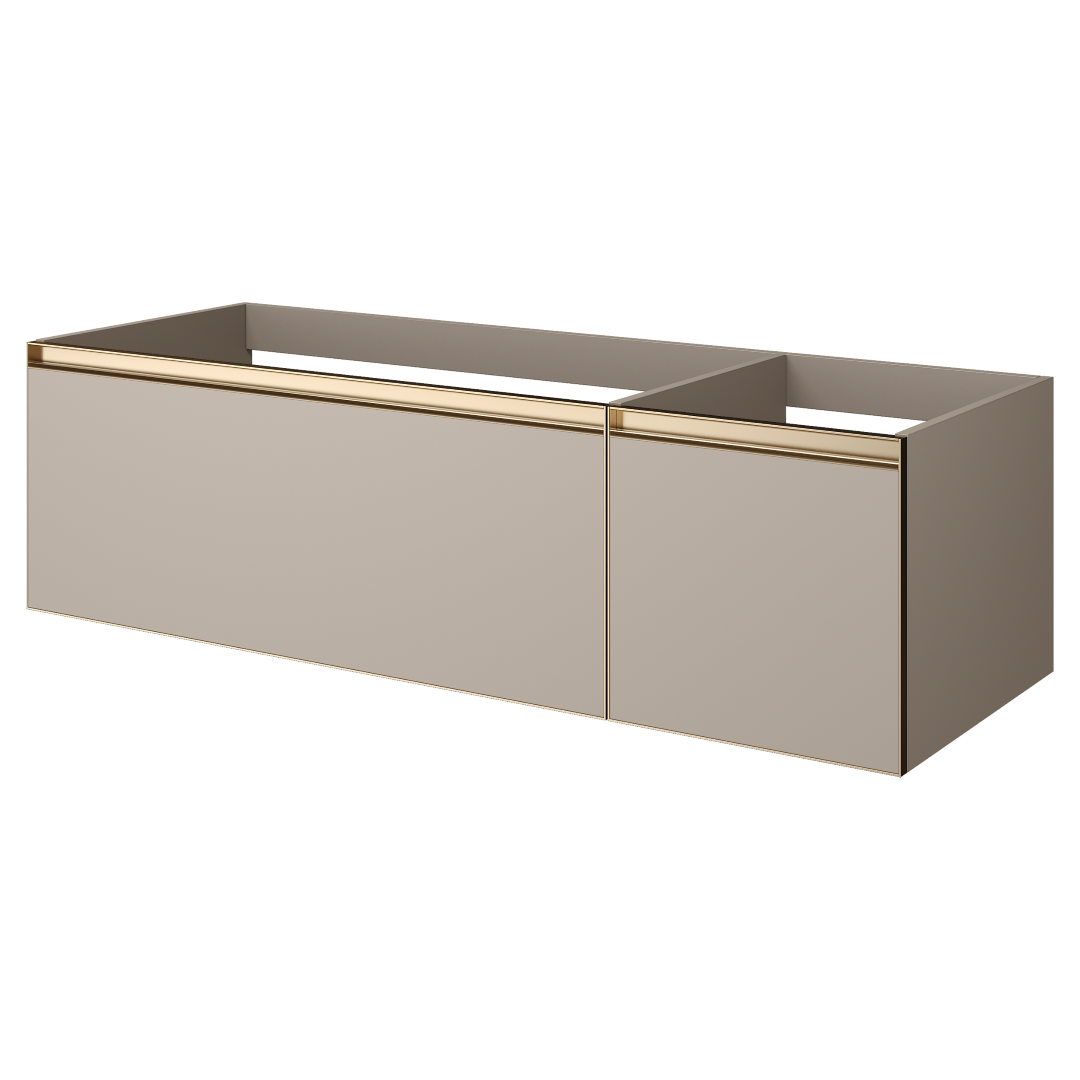 QUATRO 2 140см (100+40) тумба DAPHNE профиль MATT GOLD