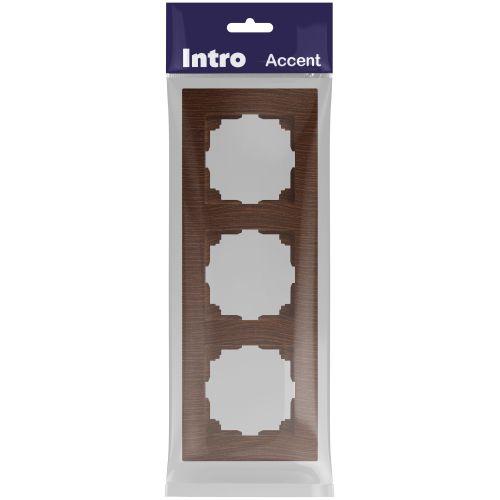 Рамка 3-м СП Accent 6-503-10 венге Intro Б0063794