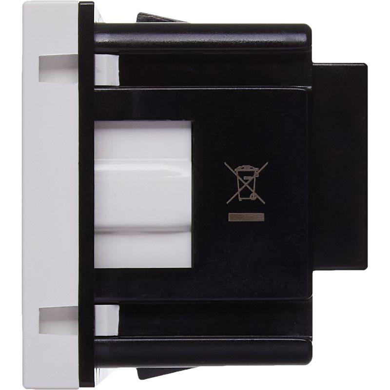 Розетка 2мод. 16А 250В 90град. с заземл. защ. шторки винт. зажимы бел. ИЭК Leg 4521047