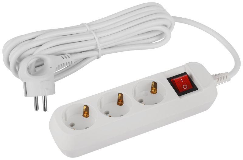 Удлинитель 3х5м с заземл. с выкл. ПВС 3х1 UDL-16-350-ES Greenline Эра Б0065066