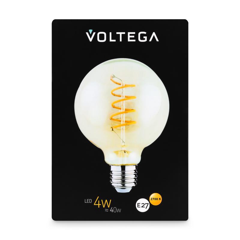 Лампа светодиодная филаментная Loft 271 G125 4Вт 2700К E27 Voltega 8518