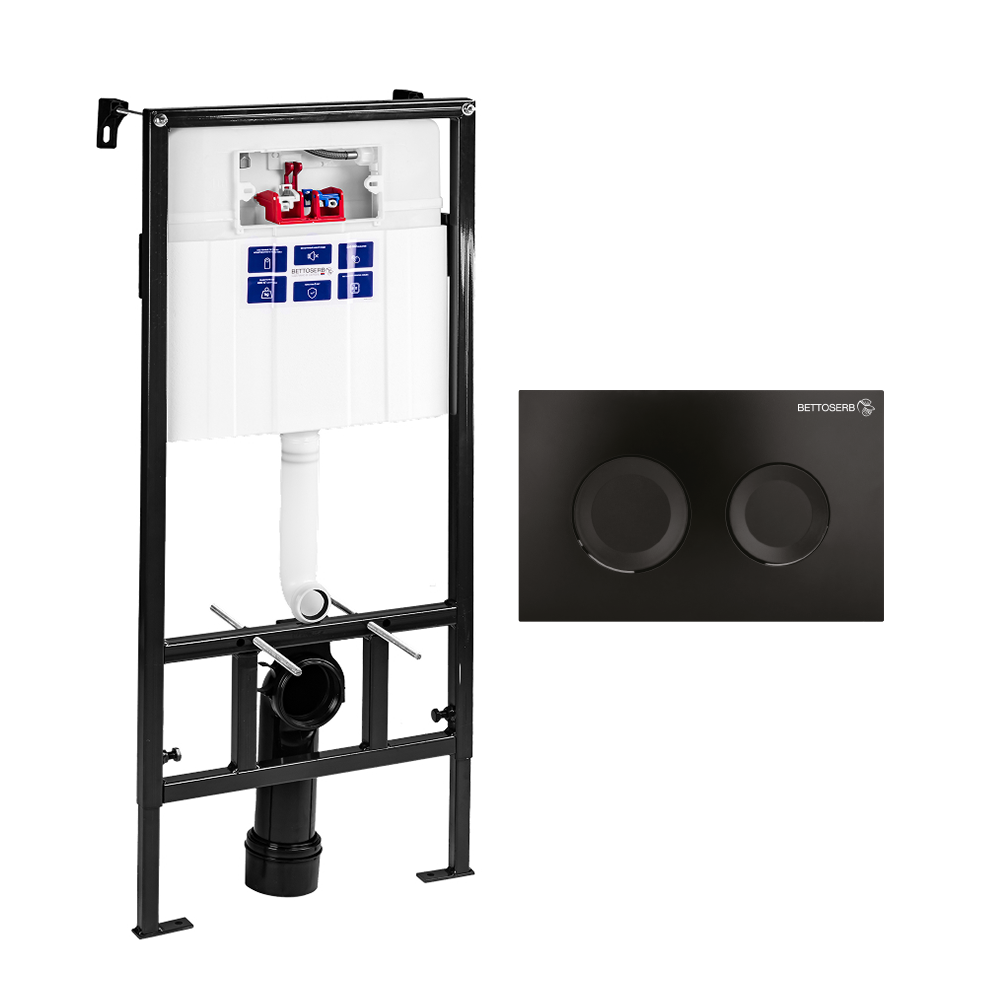 Сет инсталляция sava fix slim+клавиша смыва cool черный матовый SET40006467 BETTOSERB