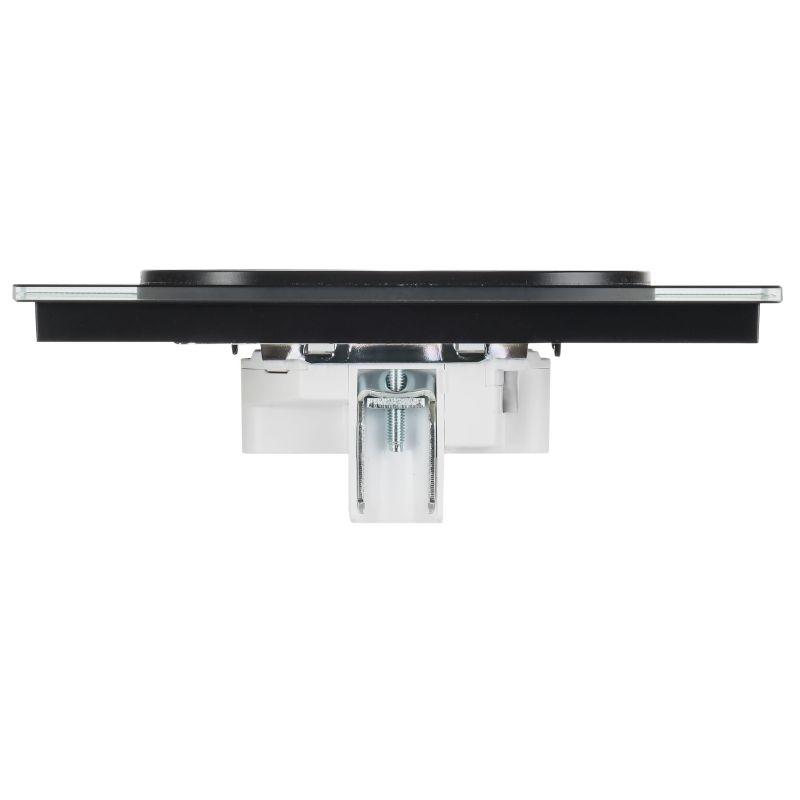 Розетка 2-м SKANDY 10А без заземл. без защ. шторок для плоской вилки SK-R03Bl черн. IEK SK-R20-10-K02