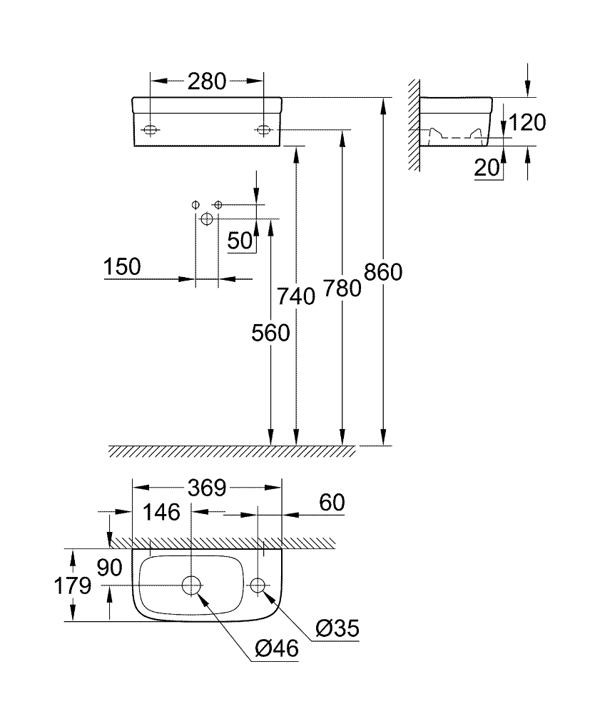 Раковина Grohe Euro Ceramic 39327000