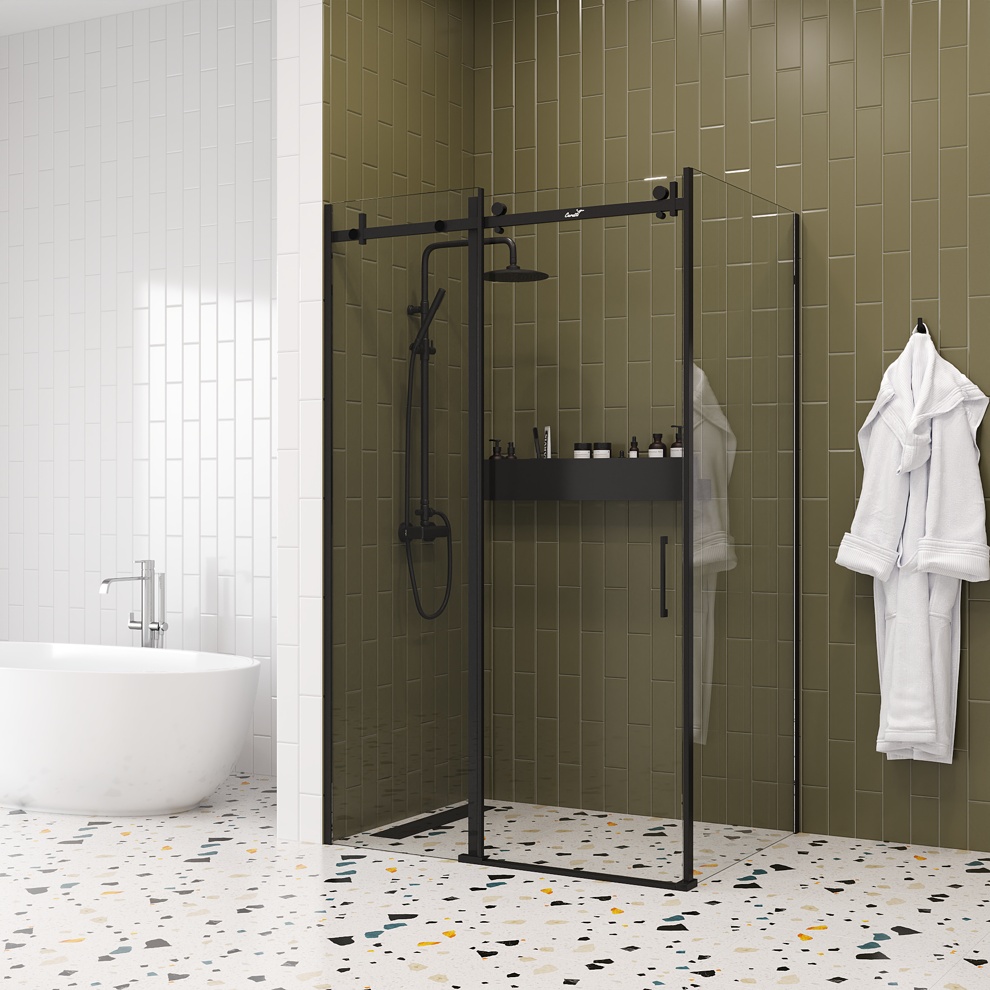 Ограждение CEZA'S120B душевое Ceruttispa без поддона (90x120x195)