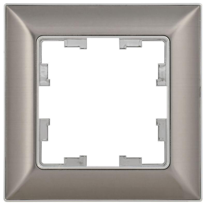 Рамка 1-м BRITE РУ-1-Бр хром/никель IEK BR-M12-12-4-K23