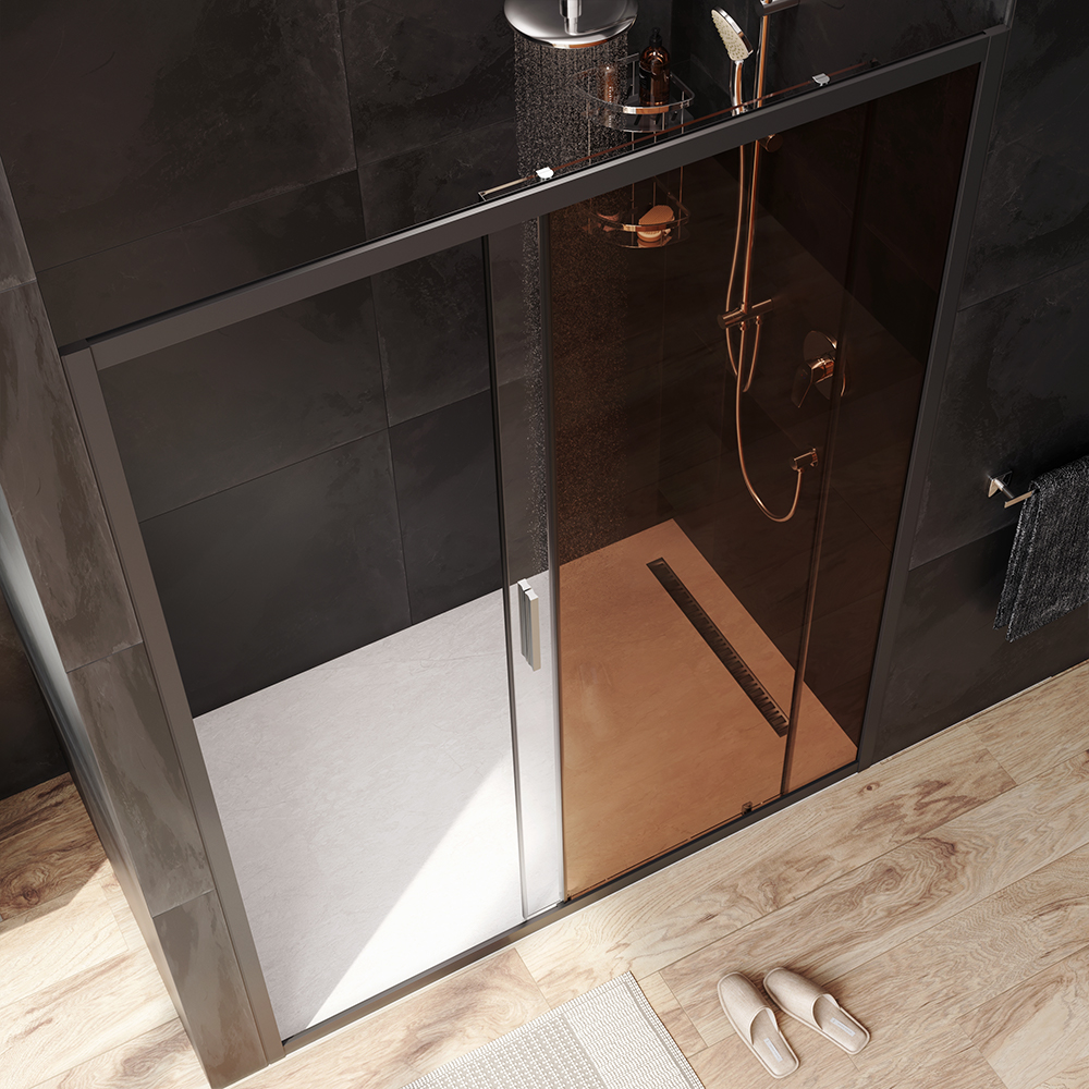 Дверь душевая 150х195, стекло бронзовое AM.PM Gem W90G-150-1-195BBr