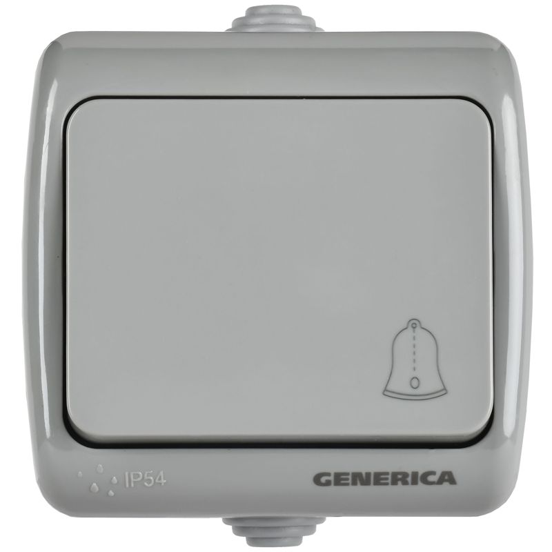Выключатель 1-кл. 1п ОП AQUATIC ВС-20-1-0-А 10А IP54 GENERICA EVA10-K03-10-54