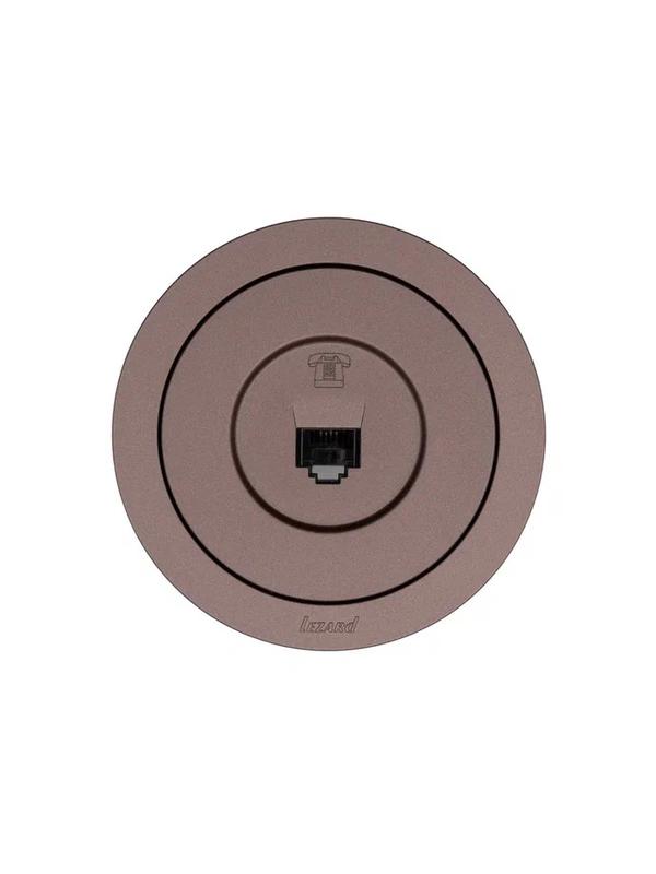 Розетка телефонная СП OSEN RJ11 евро механизм шоколад LEZARD 743-7388-137