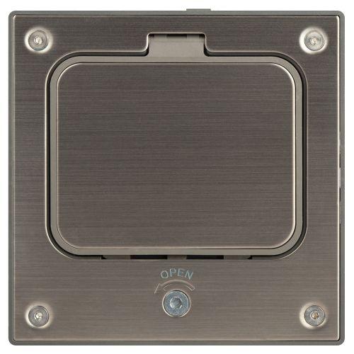 Люк 18-6002-03 IP66 в бетон с розеткой под шестигранник сер. Эра Б0063273