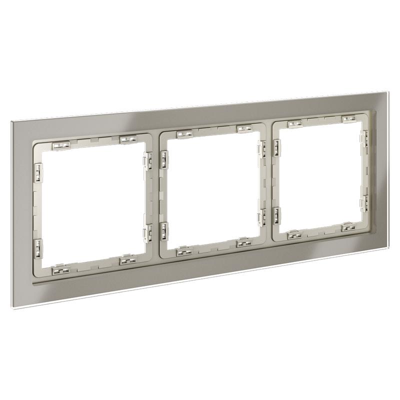 Рамка 3-м S70 стеклян. шелк Voltum VLS110304