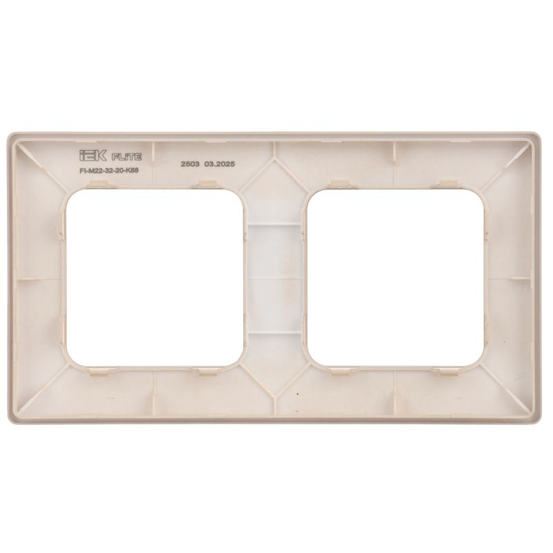 Рамка 2-м СП FLITE РУ-2-К-ФлЛ льняной IEK FI-M22-32-20-K88