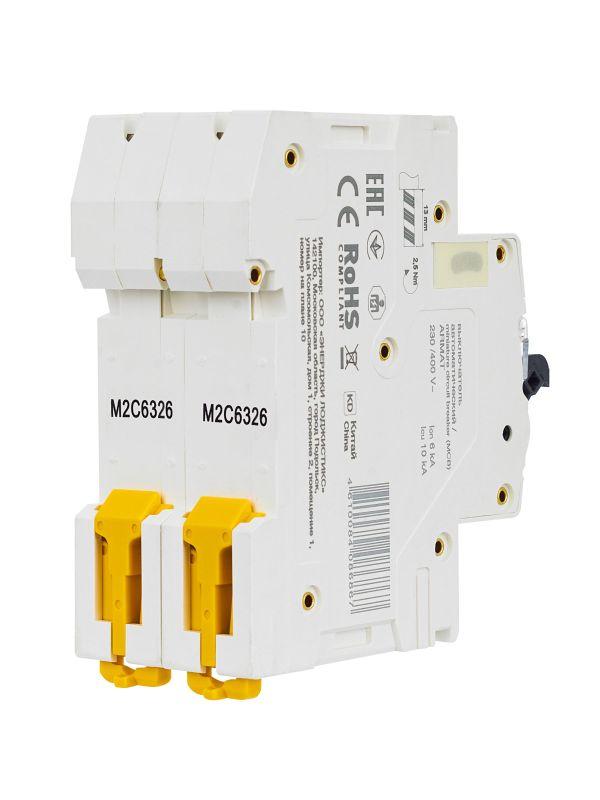 Выключатель автоматический модульный 2п C 63А M06N ARMAT IEK AR-M06N-2-C063