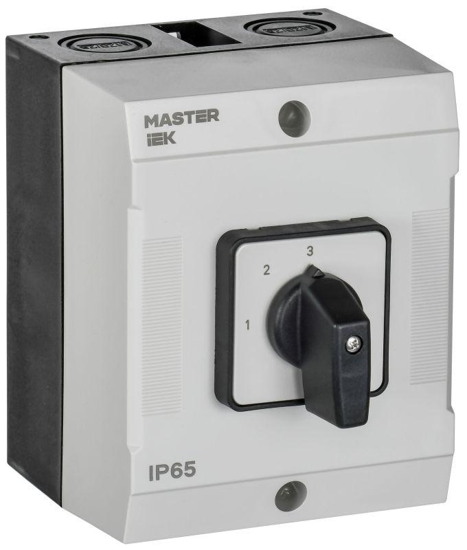Переключатель кулачковый 10А (сх. 82) в боксе стандартная рукоятка IEK MI-CS20-010-082
