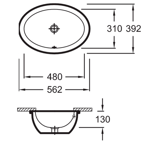 Раковина Jacob Delafon Vox EYG102-00 56 см