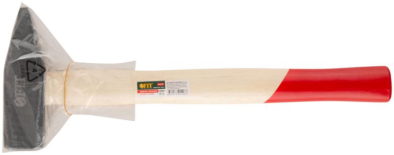 Молоток кованый 1000г деревянная ручка FIT 44210