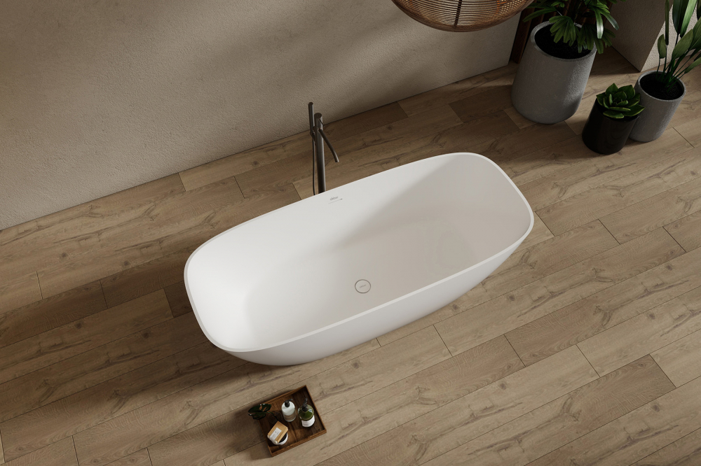 Ванна из искусственного камня ABBER Stein AS9632 белая матовая