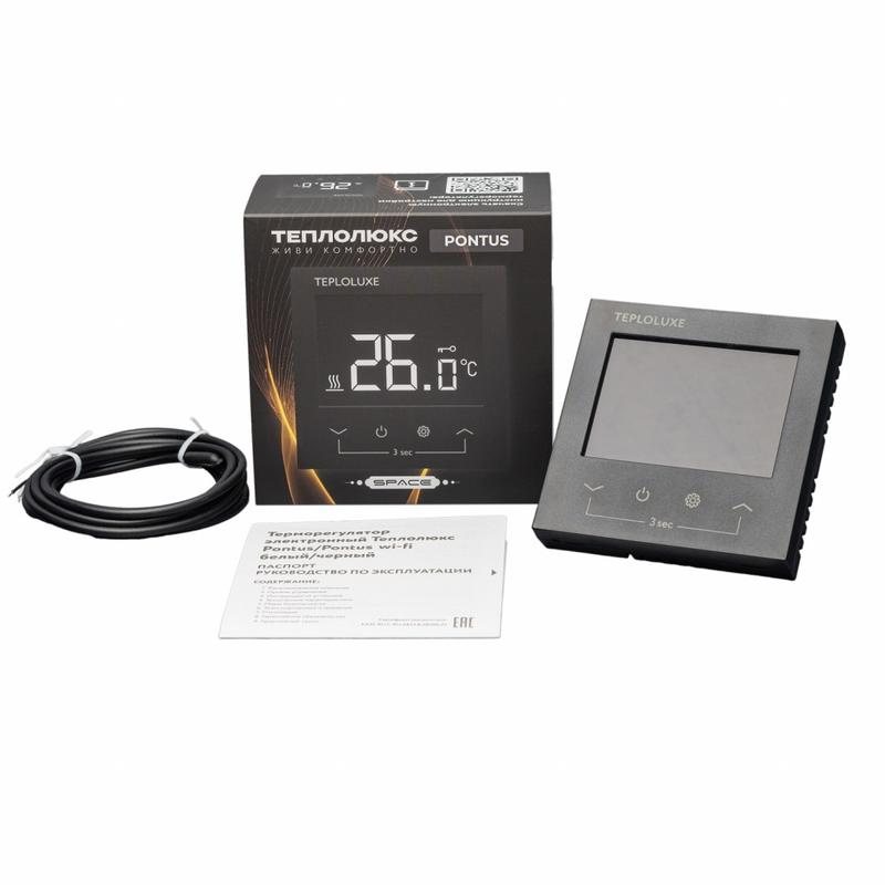 Терморегулятор электронный Pontus Space черн. Теплолюкс 100037059500