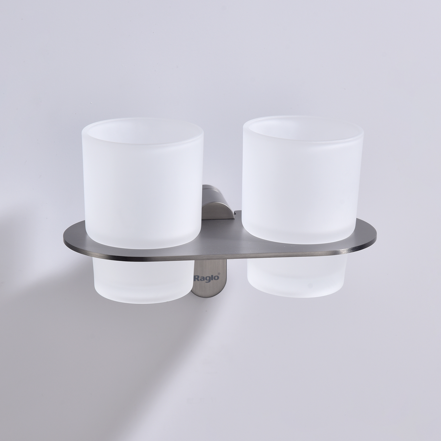 Стакан для ванной комнаты двойной Raglo R300.08.09, графит