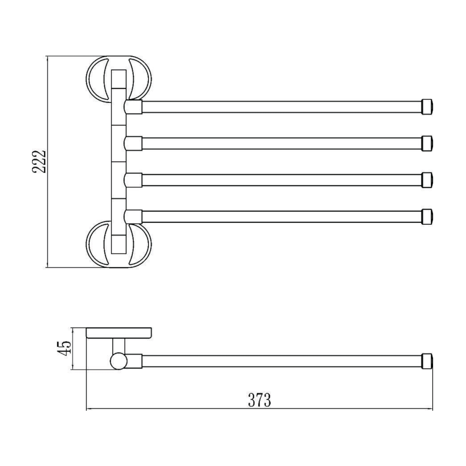 Полотенцедержатель Savol S-008604, хром