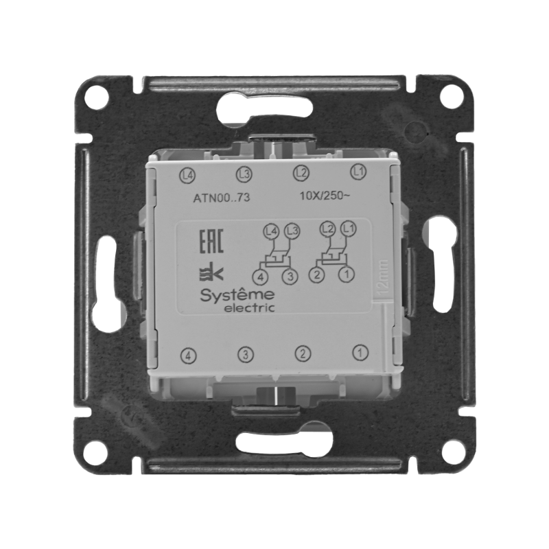 Переключатель перекрестный 2-кл. AtlasDesign 2хсх.7 10АХ механизм бел. SE ATN000173