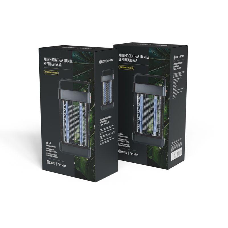 Светильник антимоскитный 2х6Вт/220В вертикал. на площадь S=60кв.м ЧЕТЫРЕ СЕЗОНА 71-0096-F