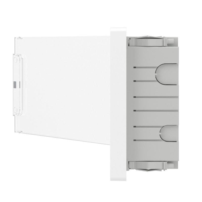 Щиток встраиваемый FRAME 12мод. для полых стен с прозр. дверцей с 2 шинами PEN на 6 и 8 отверст. бел. DKC F12B3WT