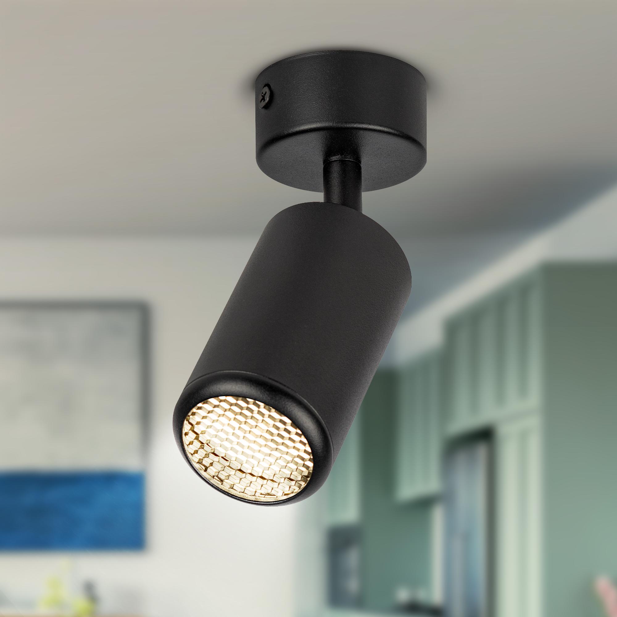 Светильник настенно-потолочный спот IP20 черный OL55 BK MR16 GU10 ЭРА