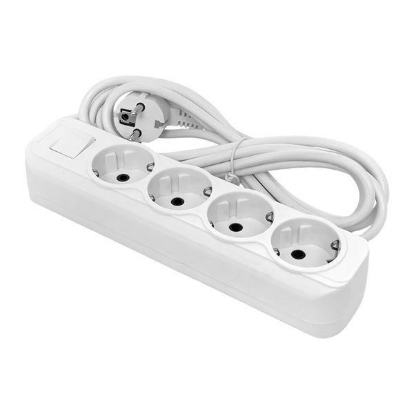 Удлинитель 4х3м с заземл. 16А IP20 Эксперт 3.0кВт с выкл. ПВС 3х1 EKF UBA16-310-4-03i