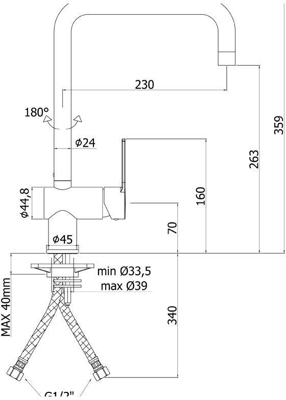 Смеситель для кухни Paffoni West WS980CR