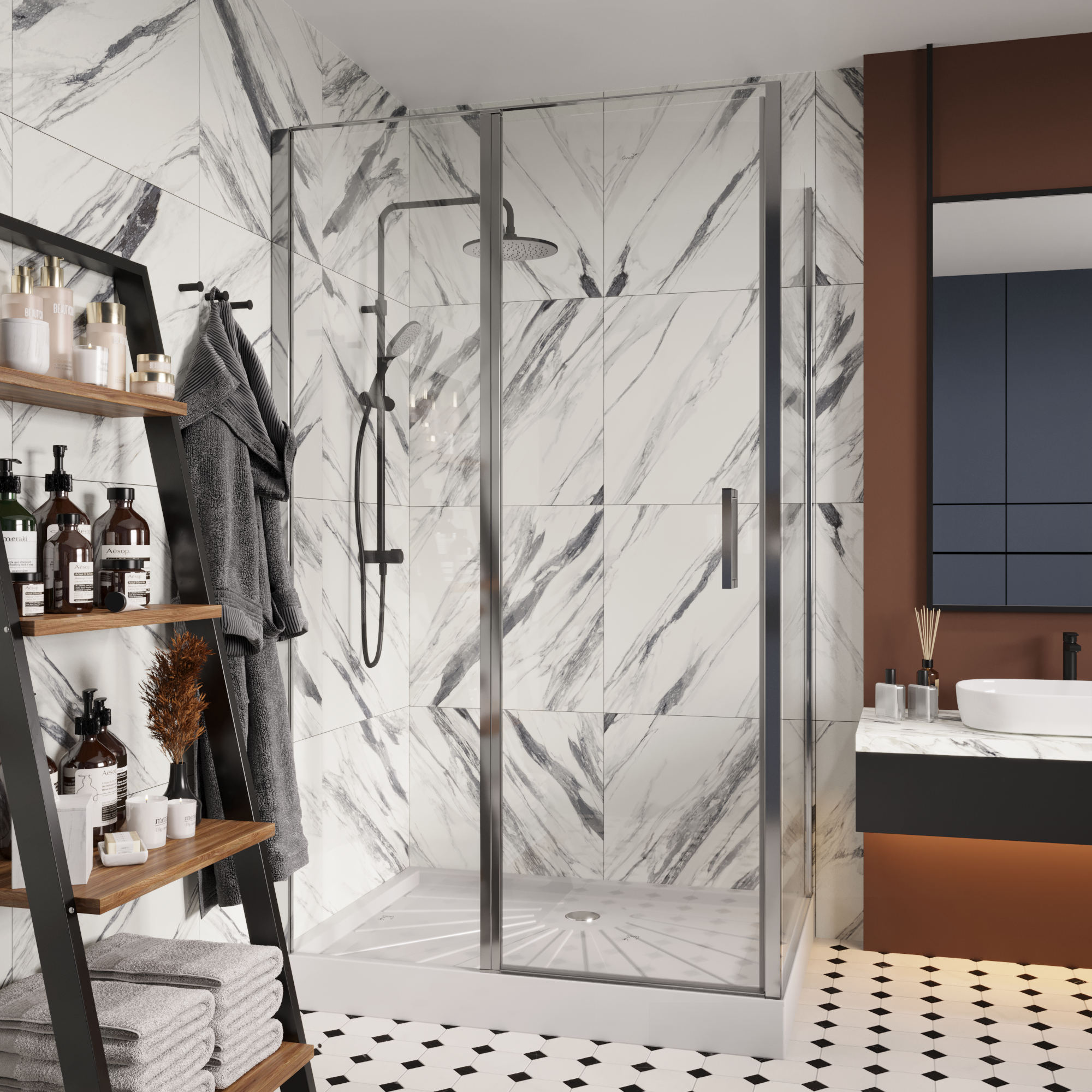 Ограждение VICTORIA120 душевое Ceruttispa без поддона (90x120x195)