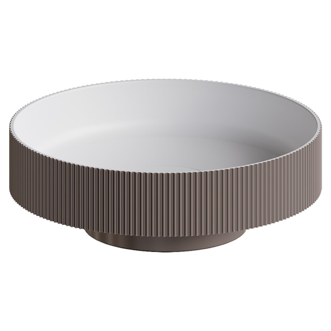 Раковина накладная рифленая SOLE Corian 400*130 DELMAR