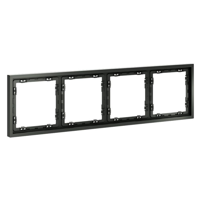 Рамка 4-м S70 пластик. титан Voltum VLS100406