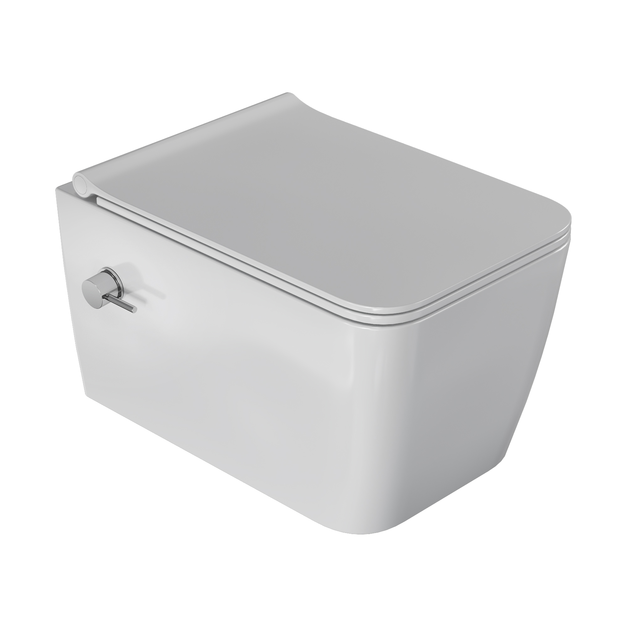 Zen подвесной унитаз глянец белый с крышкой